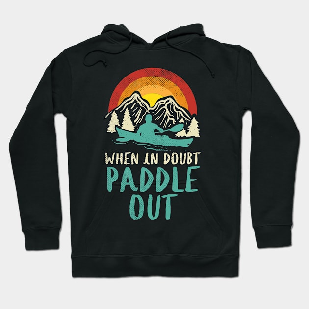 Kayaking Nature Retro Hoodie by Shiva121